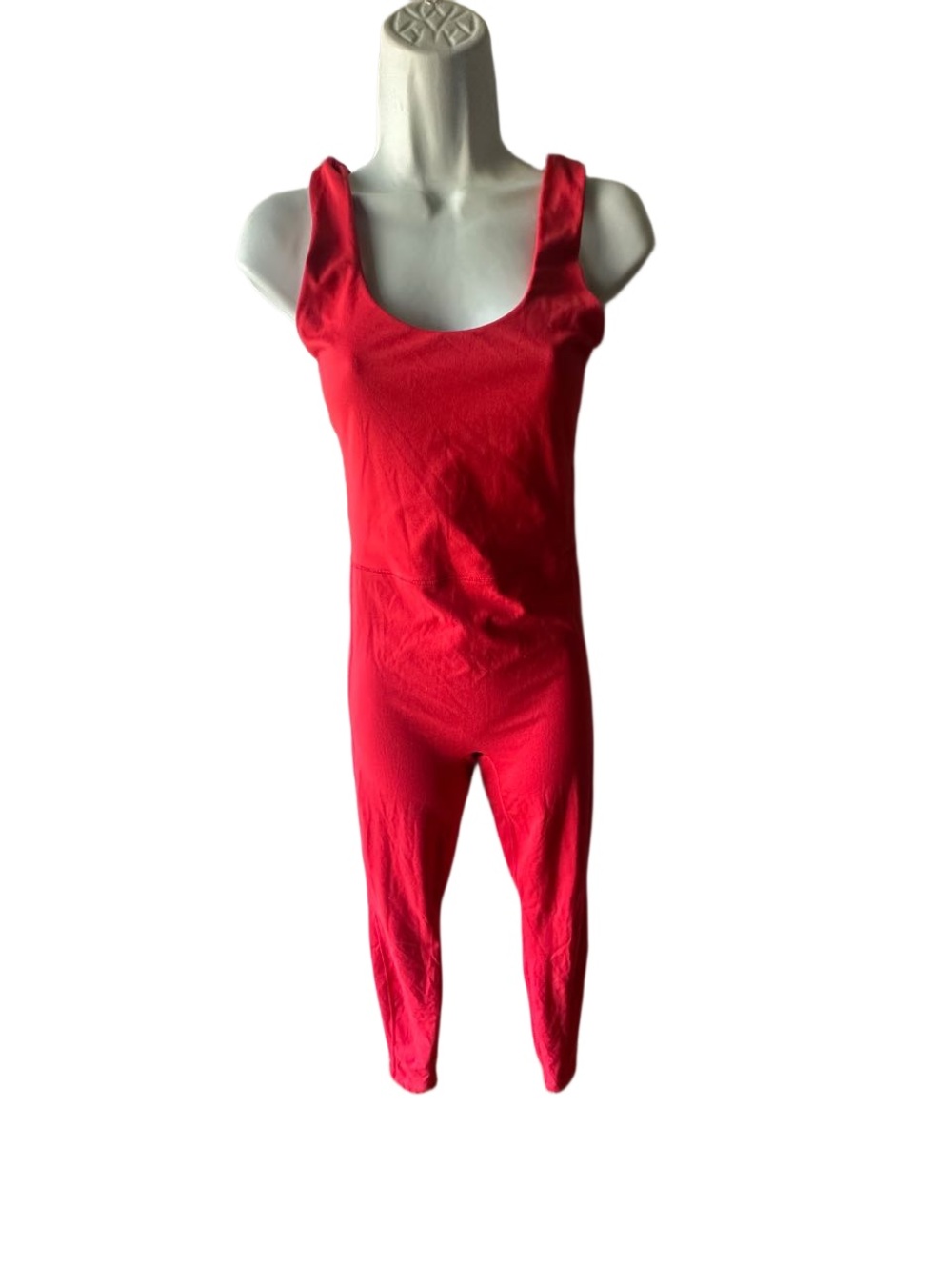 All In Motion Target Red Full Body Jumpsuit Scoop Neck Activewear Size S